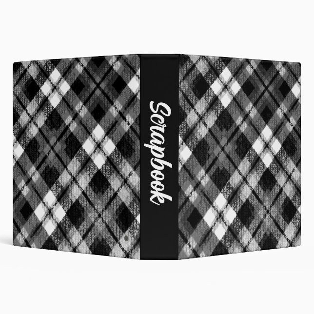 Classeur Chèque Tartan noir blanc Ferme moderne (Arrière-plan)