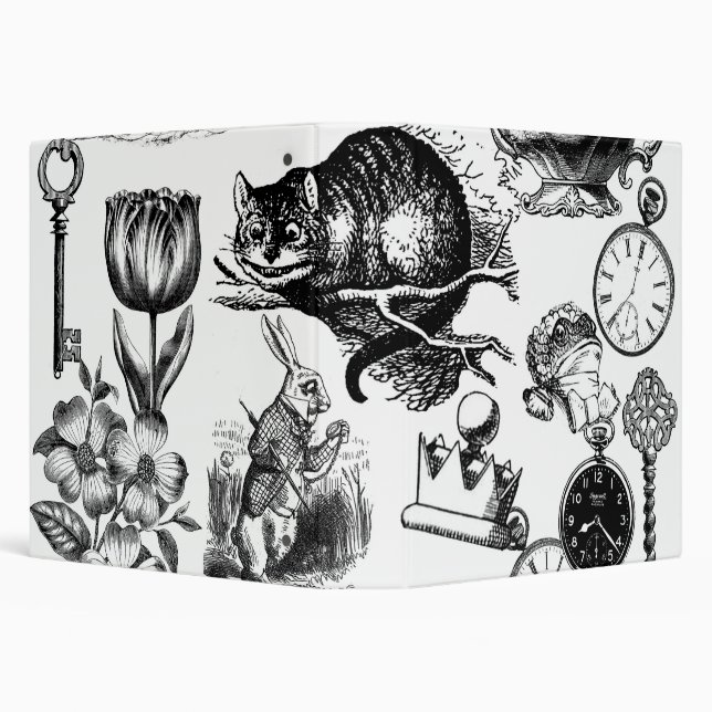 Classeur Cheshire Chat classique alice au merveilleux fou (Arrière-plan)