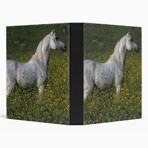 Classeur Cheval arabe se tenant en fleurs