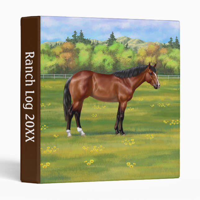 Classeur Cheval Brown Bay Quarter (Devant/Côté)