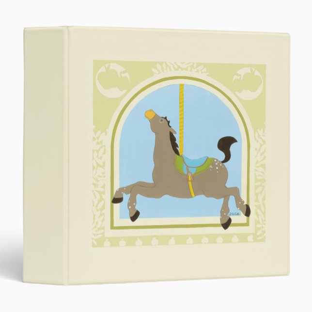 Classeur Cheval Carrousel par Juin Erica Vess (Devant/Côté)
