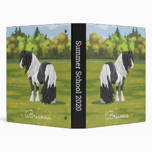 Classeur Cheval d'attelage de la bandelette tzigane noire d