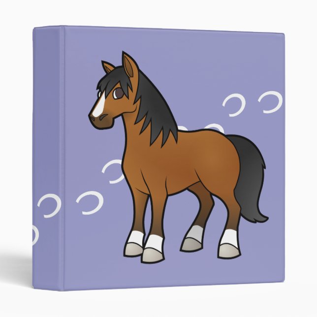 Classeur Cheval de bande dessinée (Devant/Côté)