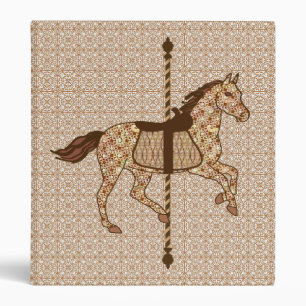 Classeur Cheval de carrousel - Chocolat Brown et Tan