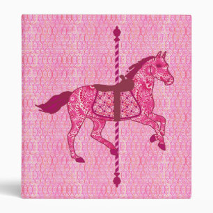 Classeur Cheval de carrousel - Fuchsia rose