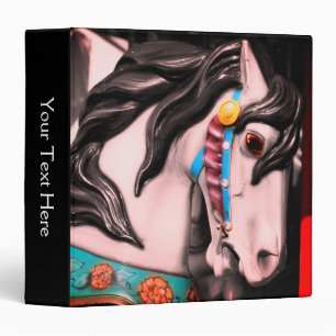 Classeur Cheval de carrousel noir et blanc personnalisé