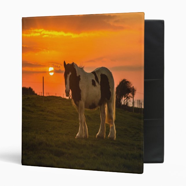 Classeur Cheval du coucher du soleil (Devant/intérieur)