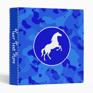 Classeur Cheval en Camo Bleu ; Camouflage