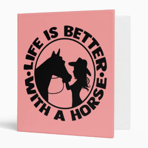 Classeur Cheval équestre de la petite fille rose de l'Oues