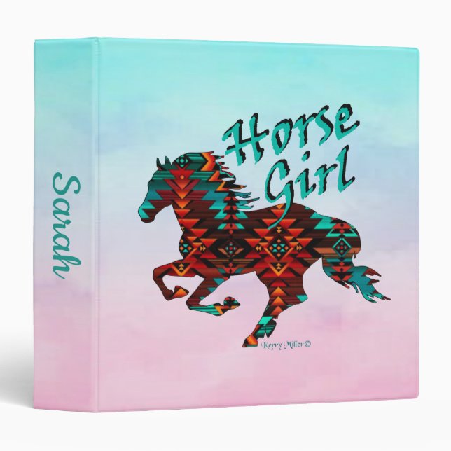 Classeur Cheval Girl, Cheval du Sud-Ouest (Devant/Côté)