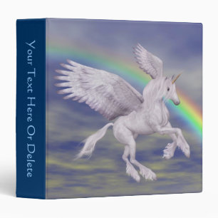 Classeur Cheval Imaginaire arc-en-ciel Unicorn volant