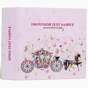 Classeur Cheval mariage & Fleurs de transport & Papillons