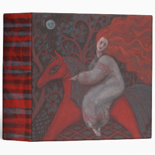 Classeur "Cheval Rouge", femme rousse, imaginaire art surré