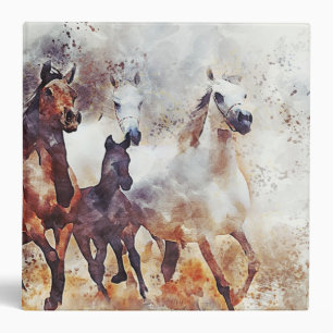 Classeur Chevaux aquarelle 