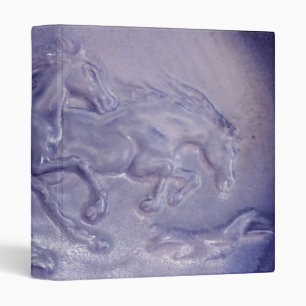 Classeur - Chevaux de course en bleu