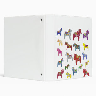 Classeur Chevaux de Dala colorés