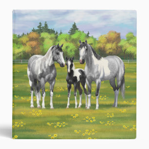 Classeur Chevaux De Peinture Gris De Pâte De Poisson En Été