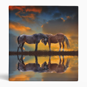 Classeur Chevaux sauvages et eau magnifique