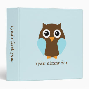 Classeur Chevêche adorable bleue