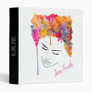 Classeur Cheveux cool de femme funky coloré