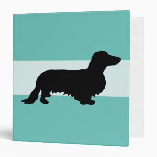 Classeur Cheveux longs Dachshund - Silhouette 1