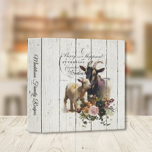 Classeur Chèvres nubiennes florales de ferme