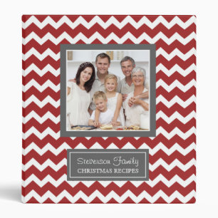 Classeur Chevron de recette de Noël de famille de