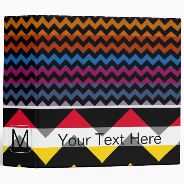 Classeur Chevron moderne Zigzag 7 (Devant/Côté)