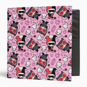 Classeur Chibi Catwoman, Harley Quinn & Kittens Motif