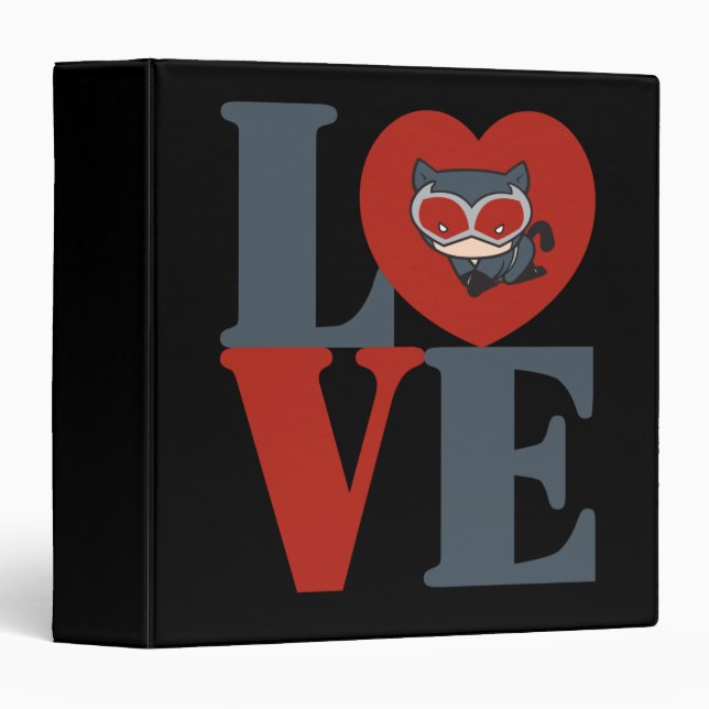 Classeur Chibi Catwoman LOVE (Devant/Côté)