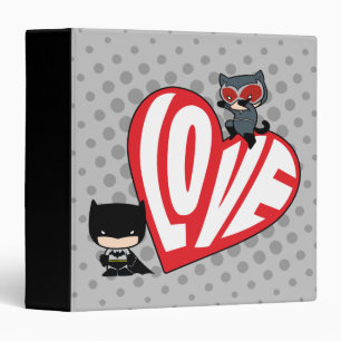 Classeur Chibi Catwoman rebondit sur Batman