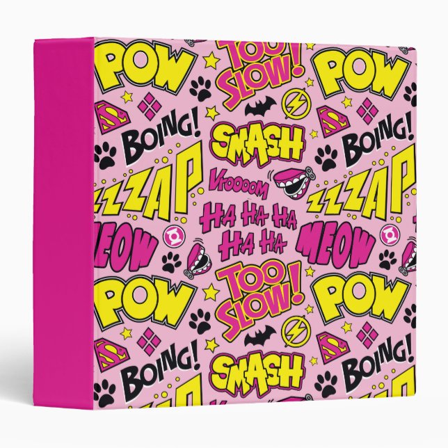 Classeur Chibi Comic Phases et Logos Motif (Devant/Côté)