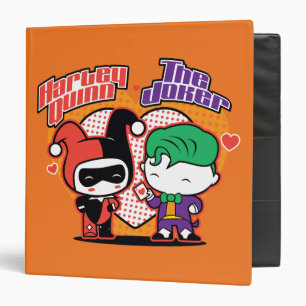 Classeur Chibi Harley Quinn & Chibi Joker Coeurs