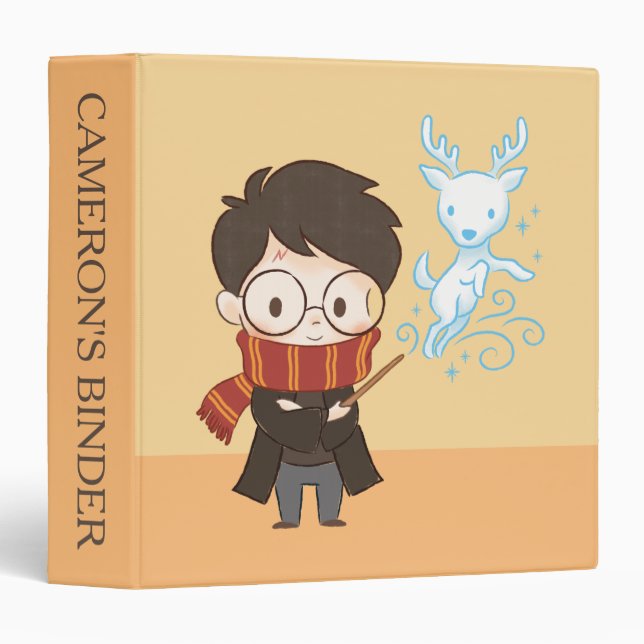 Classeur Chibi HARRY POTTER™ Patronus (Devant/Côté)