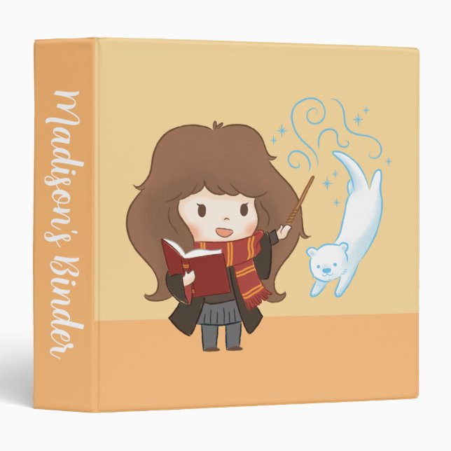 Classeur Chibi Hermione Granger Patronus (Devant/Côté)