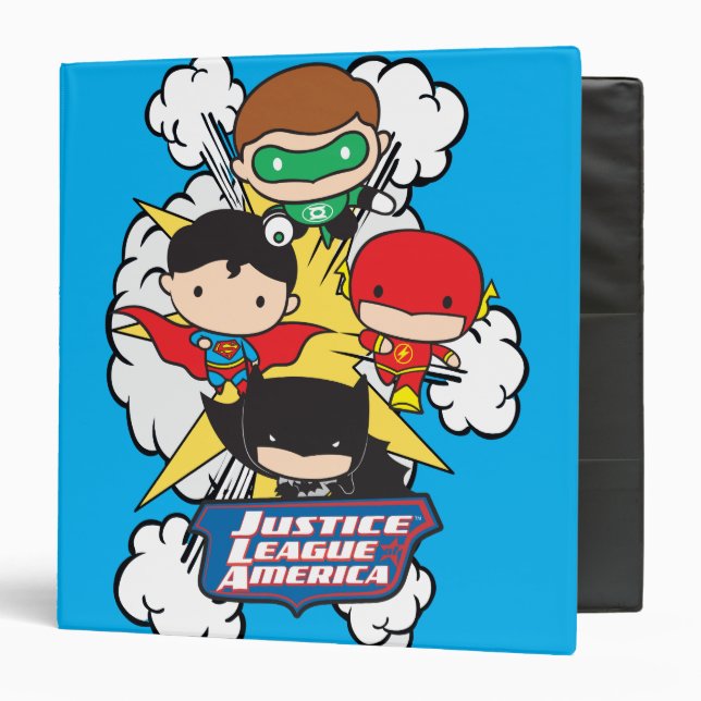 Classeur Chibi Justice League of America Explosion (Devant/Intérieur)