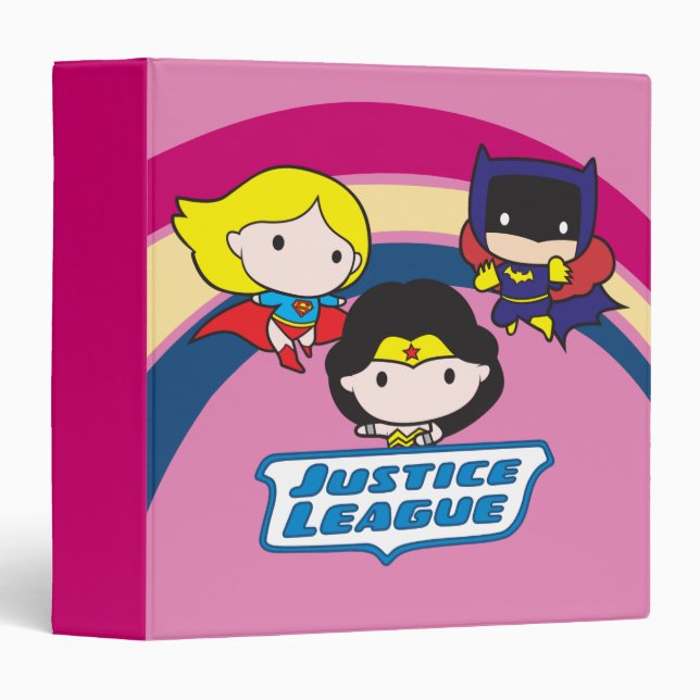 Classeur Chibi Justice League Rainbow (Devant/Côté)