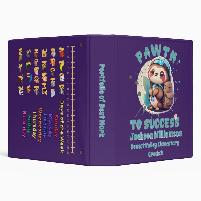 Classeur Chibi Kawaii Nom de la machine à sous Aides scolai (Arrière-plan)