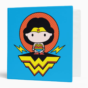 Classeur Chibi Wonder Woman avec Pois et logo