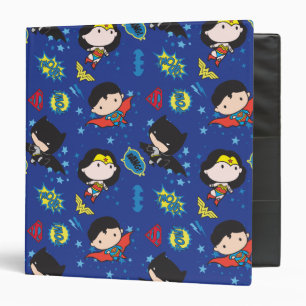 Classeur Chibi Wonder Woman, Superman et Batman Motif