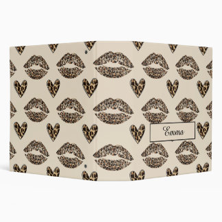 Classeur Chic Beige & Black Cheetah Print