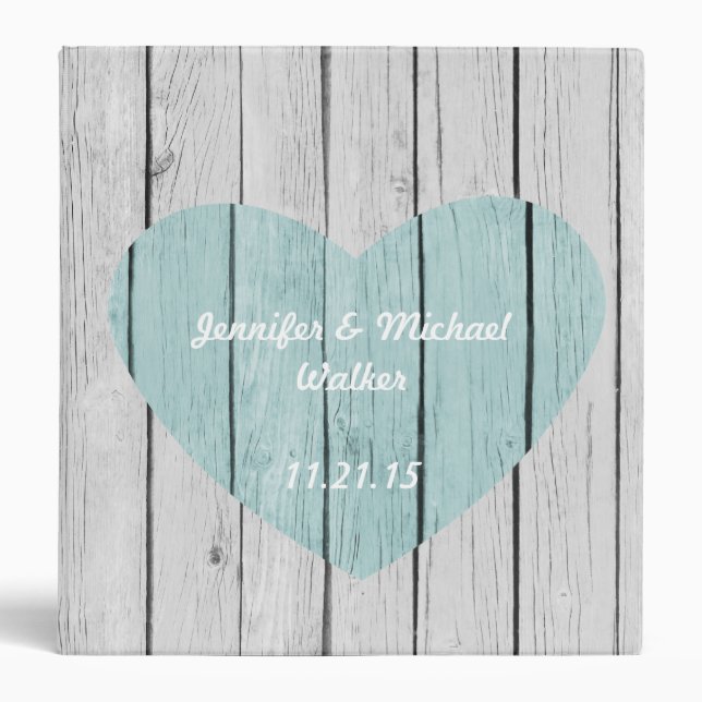 Classeur Chic blanc rustique Faux Wood (Devant)