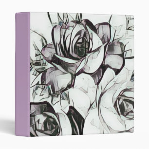 Classeur chic chic d'événement de rose blanc noir