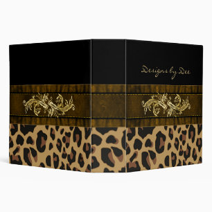Classeur chic d'Avery d'empreinte de léopard