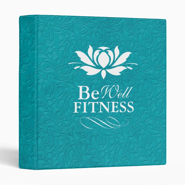 Classeur chic de fleur de Lotus (Devant/Côté)