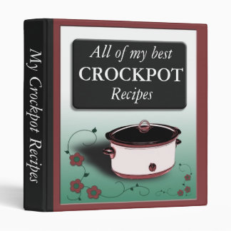 Classeur chic de recettes de Crockpot