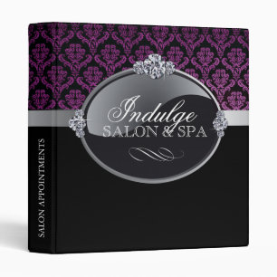 Classeur chic de rendez-vous de salon de damassé