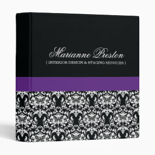 Classeur chic de rendez-vous de salon de damassé