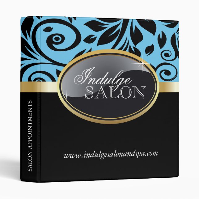 Classeur chic de rendez-vous de salon et de spa (Devant/Côté)