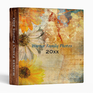 Classeur chic minable de fleur rustique